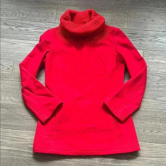 Georges Rech |  Vintage red wool blend turtleneck tunic sweater - Picture 1 of 10